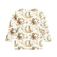 thumbnail image 5 of Lovzfmll Girls' Easter Print Top, Casual Three-Quarter Sleeve Tee, Holiday Graphic Crew Neck Play Shirt for Toddler 3-4 Years, 5 of 5