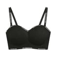thumbnail image 4 of Nfurl Womens No Underwire Bra Supportive Push up Wireless Bras Soft Cup Comfortable Everyday Bralettes Black,34, 4 of 6