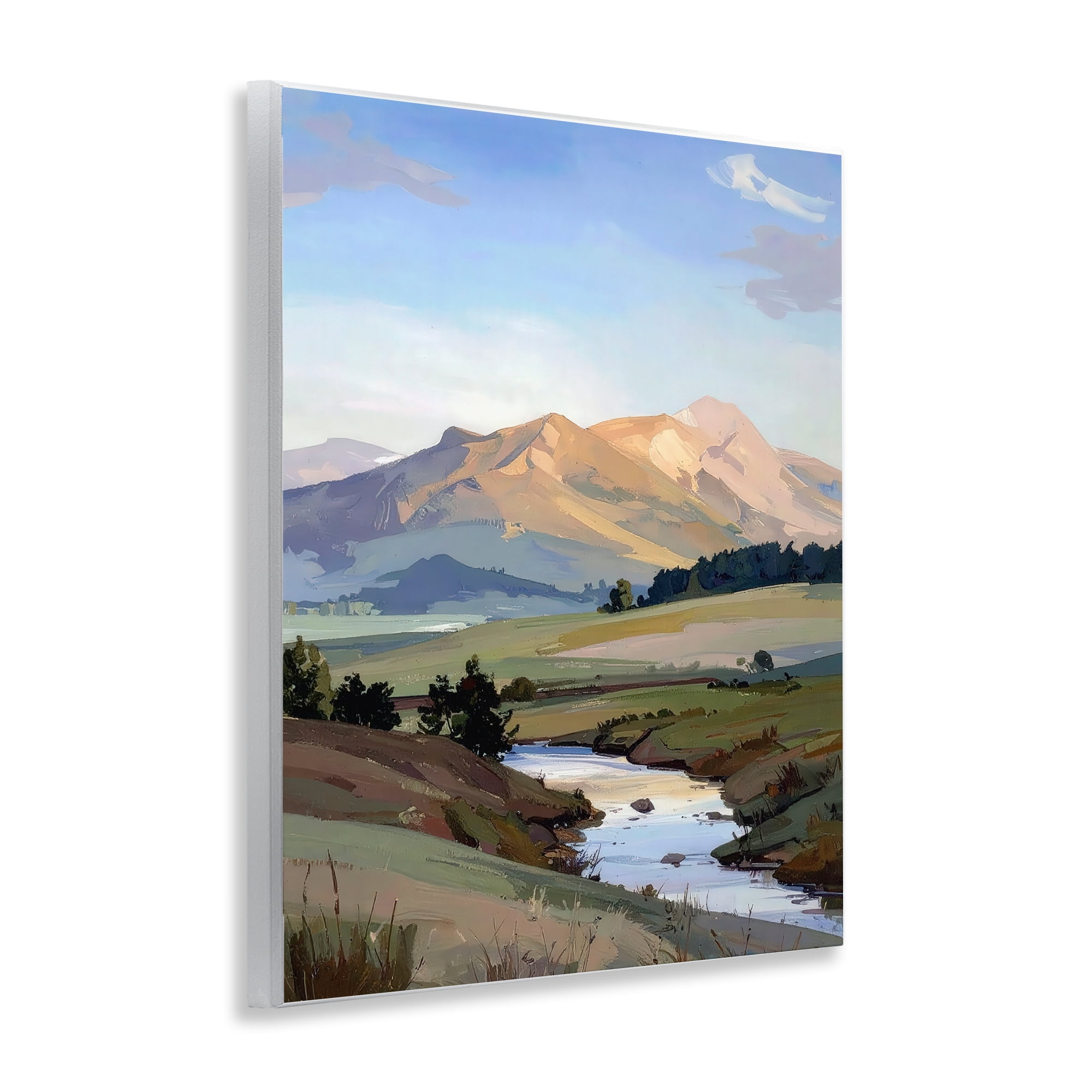 Stupell Industries Across The Valley River Wall Plaque Art, design by Alonza Saunders