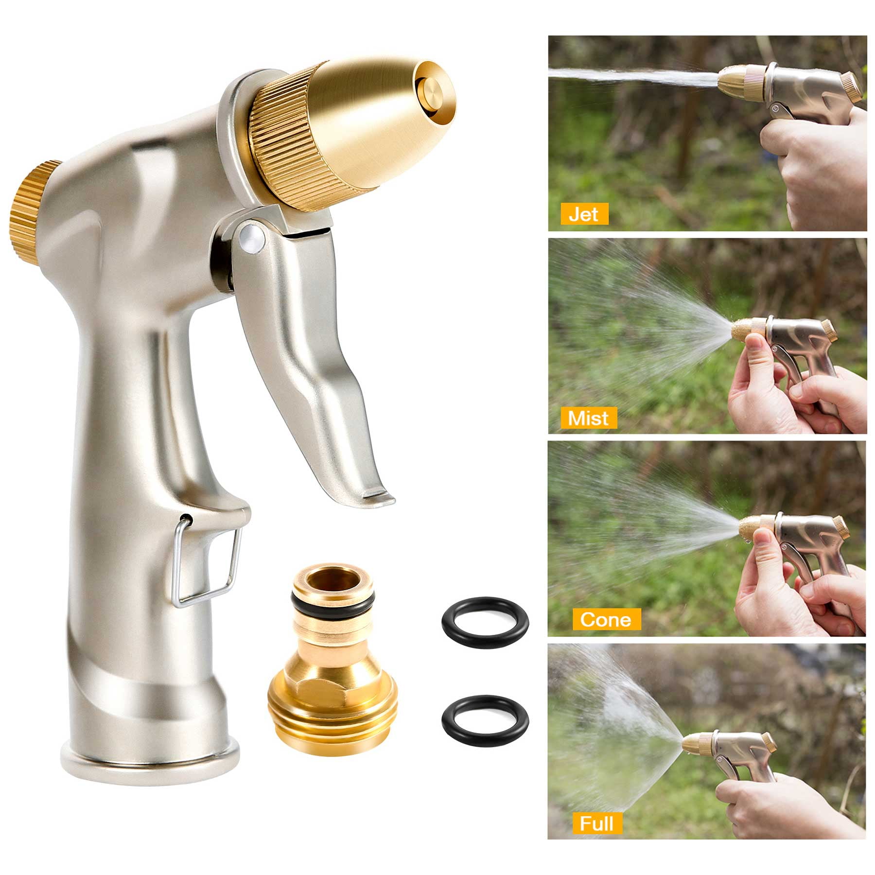 Crenova Hose Nozzles Leakproof High Pressure Spray Gun Garden Water Gun US Hot 