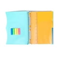 thumbnail image 2 of Mintra Durable Premium Spiral Notebook (2 Subject - Blue) - Fabric Covered Coils, Adjustable Pocket Folders, 100 Sheets, Junior Size (6inx 9.5in), 2 of 7