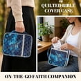 thumbnail image 4 of Xoenoiee Galaxy Turtle Flower Print Bible Cover Bible Case for Women Men Quilted Carrying Cases Book Protector Case Bible Bag with Handle and Pocket, Study Supplies Accessories Christian Gifts, 4 of 7