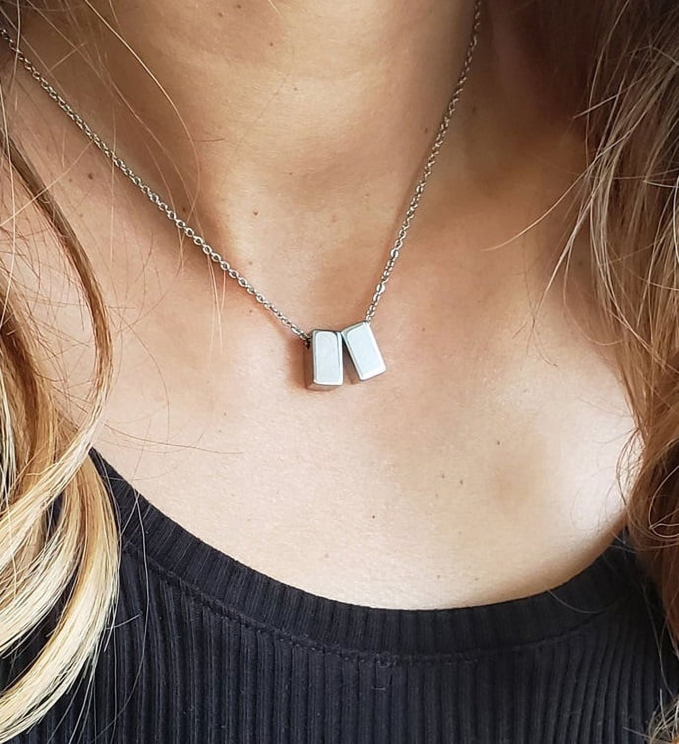 To The Best Mother Mother's Day Gift, Gift for Her, Gift for Her, Mother's Day Jewelry with Card, Card and Necklace Set for Mother's Day, Gift for Mom [Silver-Gold Cube, No-Personalized Card]