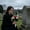 Red-White, variant on Artificial Imitation Bouquet Of 18 Black-Edged Roses in A Bucket, Outdoor Cemetery Memorial Decoration, Faux Flowers for Grave, Weather-Resistant Plastic Plant for Remembrance, Red-White