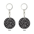 thumbnail image 2 of Naloa Black White Leaves Print Round Keychain Keychain Key Ring, Key Tag, Key Chain Bulk for Gift Accessories (Round), 2 of 7