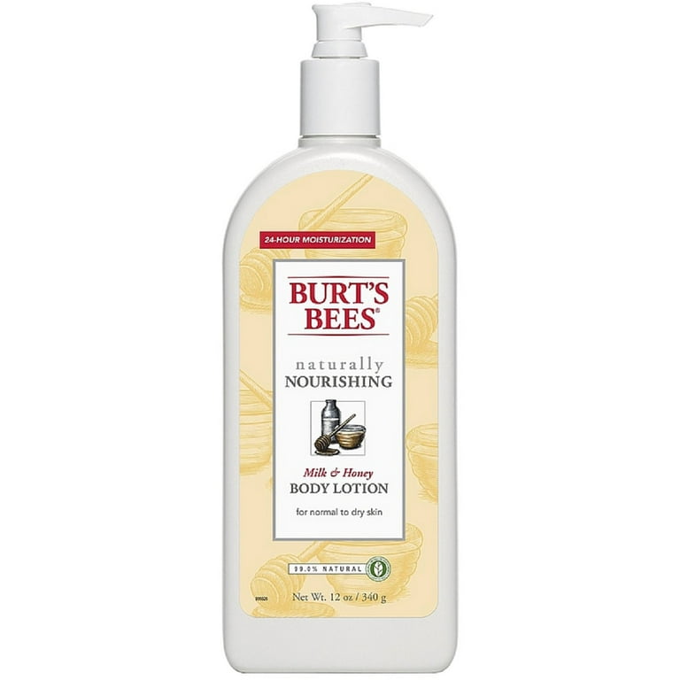Falde sammen skrive et brev Henholdsvis Burt's Bees Naturally Nourishing Milk & Honey Body Lotion 12 oz (Pack of 3)  - Walmart.com