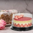 thumbnail image 3 of 25 recipientes redondos transparentes para pasteles con tapas para mousse, repostería, cajas de embalaje de plástico transparente, 3 of 8