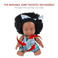 thumbnail image 2 of Muñecas negras 25cm Muñeca de piel negra africana Juguete de simulación de silicona Muñeca negra de juguete con ropa y horquilla Muñeca negra realista para niña Juguete de regalo Muyoka Hogar, 2 of 6