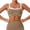 Khaki, variant on KHONTS Workout Crops Tanks Tops for Women Scoop Neck U Back Sports Bra Padded Yoga Camisole with Built in Pads Sky Blue XL