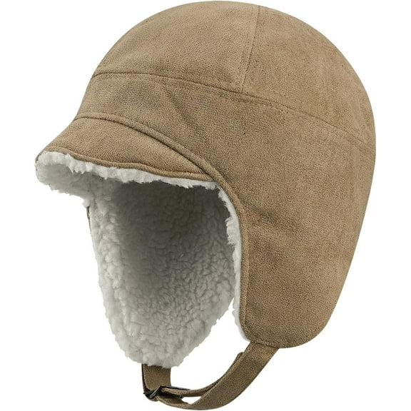 YooGuoGuo Winter Hat with Soft Short Brim Russian Trapper Hat Winter Trooper Hat Ear Flaps Ushanka Snow Skiing Eskimo Hat Cap