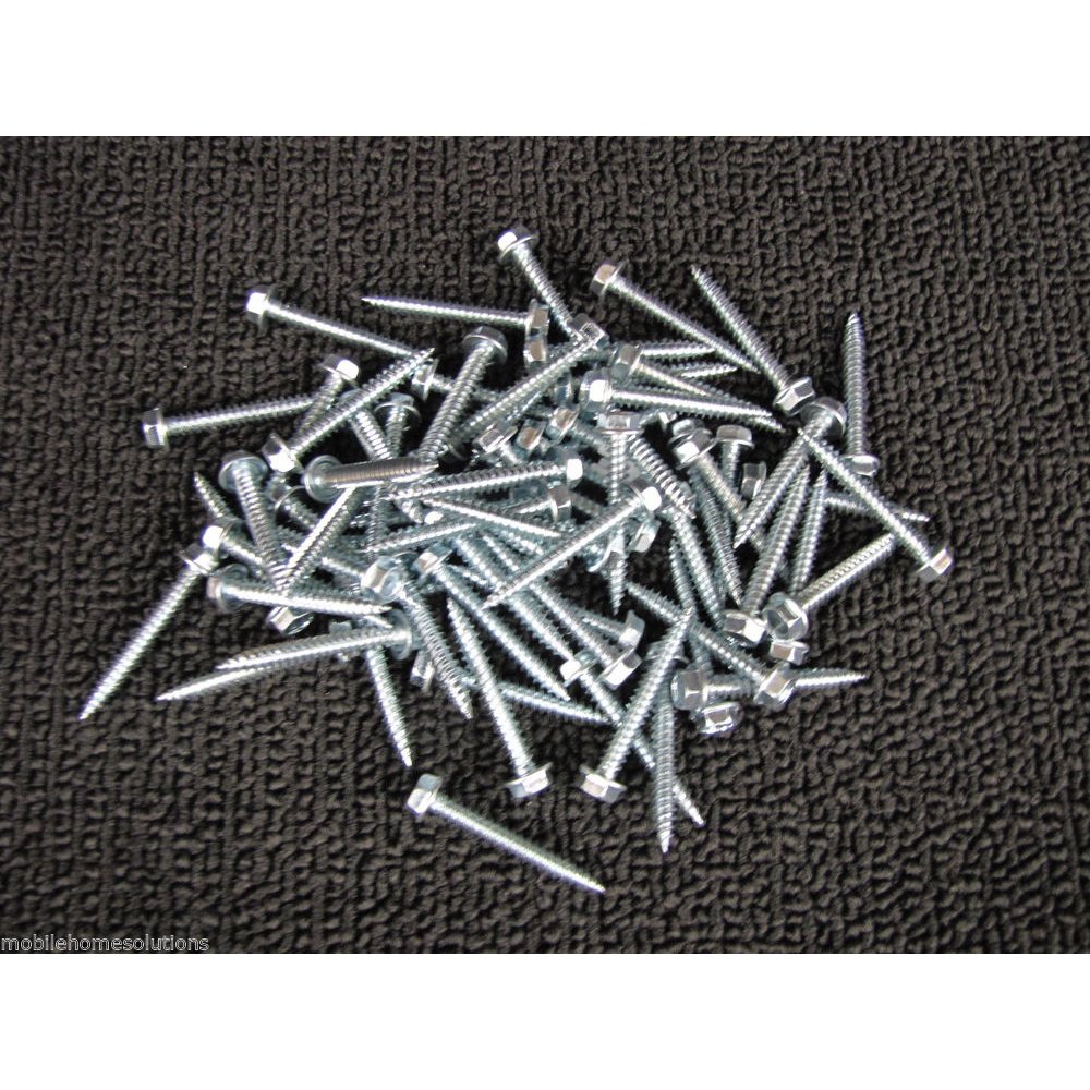 Mobile Home RV Parts 50ct #8 x 1.25" Hex Head Silver ...