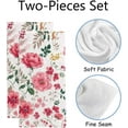 thumbnail image 2 of Soft Hand Fingertip Towels 2 Pcs Face Bath Towels Trendy Floral Pattern Absorbent Washcloths for Bathroom Hotel Kitchen 30x15in, 2 of 6