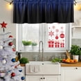 thumbnail image 5 of 2 Pack Valances for Window, Navy Blue Black Ombre Short Curtains for Kitchen Bedroom Living Room, Modern Abstract Striped Gradient Rod Pocket Small Window Treatment Valance Drapes 42 x 18 Inch, 5 of 8