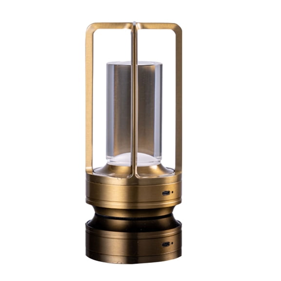 Inteprter Luces LED inalámbricas recargables de aleación de aluminio, solución de iluminación compacta y eficiente, lámpara de cristal Iluminación y accesorios oro