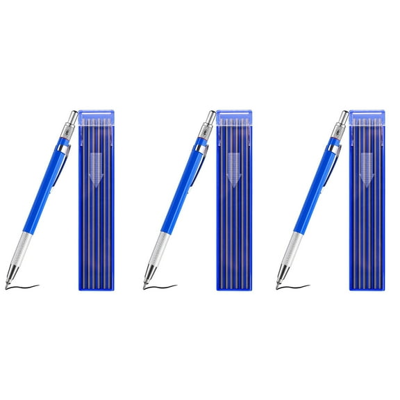 Silver Streak Welders Pencil with 36 Pcs Round Silver Refills, Metal Marker Pen Metal Carbide Scriber Mechanical Pencils