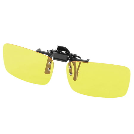 Clear Yellow Lens Plastic Clip On Polarized Sunglasses for Man Women