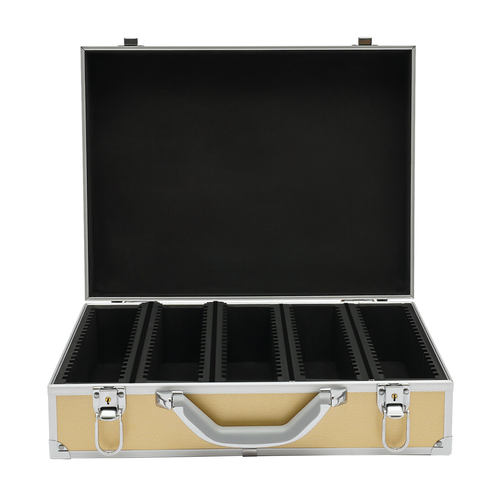Aluminum Storage Box Case for Slab 100 Coin Holders Storage & Display Case Gold