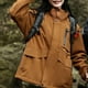 thumbnail image 4 of Chaquetas y abrigos casuales de manga larga con capucha para mujer, de moda, de color liso, con capucha, de manga larga, resistentes al viento y al agua, para montañismo al aire libre y rompevientos,, 4 of 6