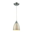 thumbnail image 1 of Pendentif Lumineux Merida 1 en Chrome Poli avec Verre Lin Argenté, 1 of 2