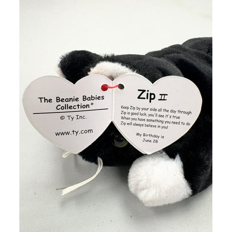 TY Beanie Baby - ZIP II the Black Cat Plush Stuffed Animal Toy (8