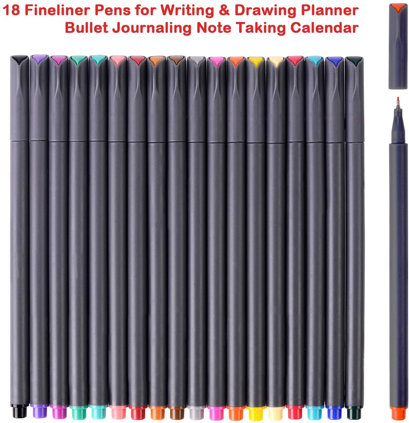 Metallic Colors Journal Planner Pens Colorful 0.5mm Markers Fine Tip  Drawing Pen Porous Fineliner Pen for Bullet Journaling Writing Note Taking