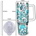 thumbnail image 4 of 30oz Elephant Tumbler with Handle & Straw | Insulated Stainless Steel Travel Mug | Leakproof Water Bottle | Animal Lover Gift for Women, Girls, 4 of 6