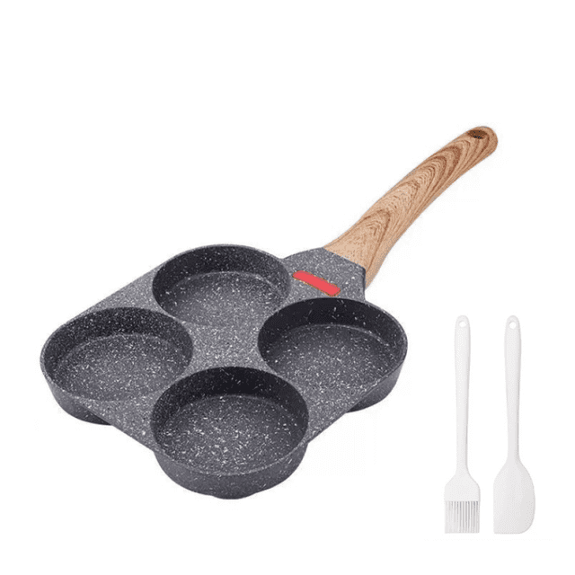Sartén Antiadherente para 4 Huevos con Utensilios Incluidos Apta para Inducción y Todo Tipo de Cocinas