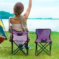 thumbnail image 5 of 600D Oxford Camping Chair Portable Foldable Chair Supports 220 lbs for Picnic, Fishing, Backpacking Purple Sky and Black Cat, 5 of 8