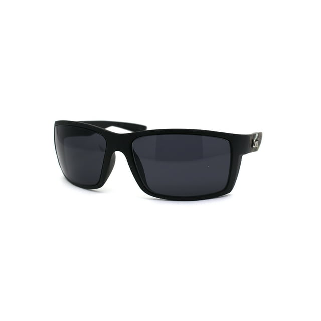 Locs Camouflage Gangster Hardcore Warp Biker Style Plastic Sunglasses Matte Black