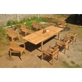 thumbnail image 6 of Grade-A Teak Dining Set: 8 Seater 9 Pc: 122" Atnas Rectangle Table And 8 Clipper Stacking Arm Chairs Outdoor Patio WholesaleTeak #51CP2809, 6 of 6