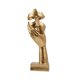 thumbnail image 4 of Estatua de arte facial para mujer, estatua coleccionable, figura de resina creativa Simple, artesanía para repisa de chimenea, escritorio, Dorado Soledad Escultura Dama Pensadora, 4 of 10