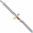 thumbnail image 3 of Stainless Steel Polished Yellow Ip-Plated Crucifix 8In Bracelet (8 X 11) Made In China -Jewelry By Sweet Pea, 3 of 7
