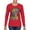 Red, variant on Dean Russo Sweet Poodle Dog Lover Womens Graphic Long Sleeve T-Shirt, Black, Large