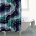 thumbnail image 4 of Blue Green Gold Marble Pattern Shower Curtain 72"x72" ,Bathroom Decorative Shower Curtains Set with 12 Hooks,Modern Waterproof Washable Shower Curtain, 4 of 6
