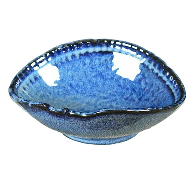 Inteprter Arte floral de estilo chino de cerámica, borde irregular para encanto exótico, decoración ingeniosa, exquisita artesanía oriental Jardín y Patio