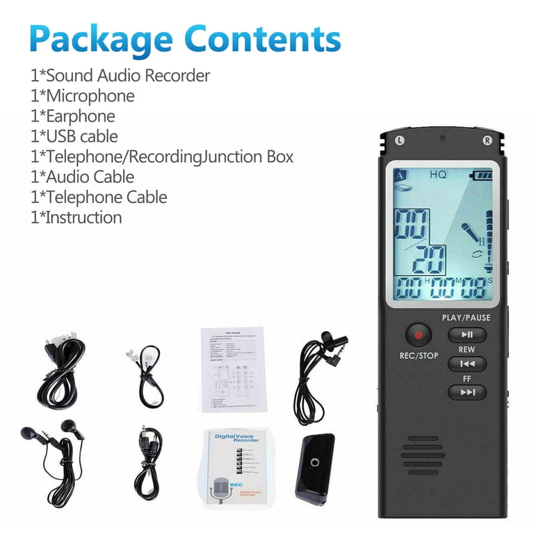 Tabletop Gaming Digital Voice Recorder - Activated Sound Audio Recorder ...
