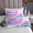 thumbnail image 3 of Erosebridal Mermaid Coverlet Set King,Castle Seashell Bedding Set,Princess Room Decorative,Ultra Soft,3 Pieces, 3 of 5