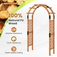 thumbnail image 4 of Topbuy 7.7 FT Wooden Garden Arbor Trellis Solid Wood Trellis for Climbing Plants, 4 of 10
