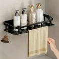 thumbnail image 4 of 1 Packs Plastic Shower Shelf Wall Mounted Bathroom Storage Organizer Waterproof Ventilated Rack Kitchen Office Multipurpose Holder Modern Space-Saving Easy Install Home Organization Must-Have, 4 of 6