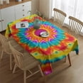 thumbnail image 2 of Colorful Tie Dye Mandala Pattern Rectangle Tablecloth 60"x84",Waterproof Polyester Rectangle Table Cloth, Wipeable Spillproof Polyester Tablecloth for Dining, Camping, Indoor and Outdoor, 2 of 5