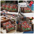 thumbnail image 4 of 2 Pack Outdoor Waterproof Throw Pillows,Vintage Watercolor Patriotic Flowers Decorative Square Pillow Case Patio Pillows for Chair Couch Sofa 16x16in, 4 of 9