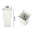 thumbnail image 6 of Greg Outdoor Small and Large Cast Stone Tapered Planter Set, Antique White, 6 of 10