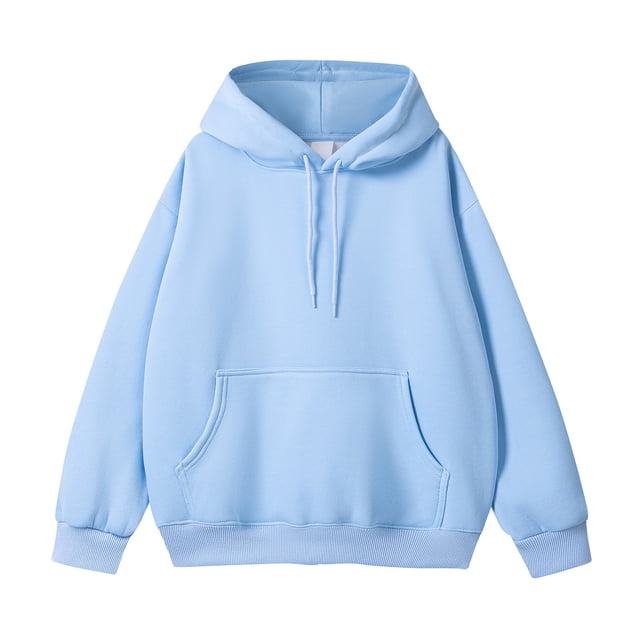 pstuiky Camisas de manga larga abrigadas para hombre, Blusa informal con capucha y manga larga para hombre, color liso, con bolsillo Tops de talla grande para hombre xl