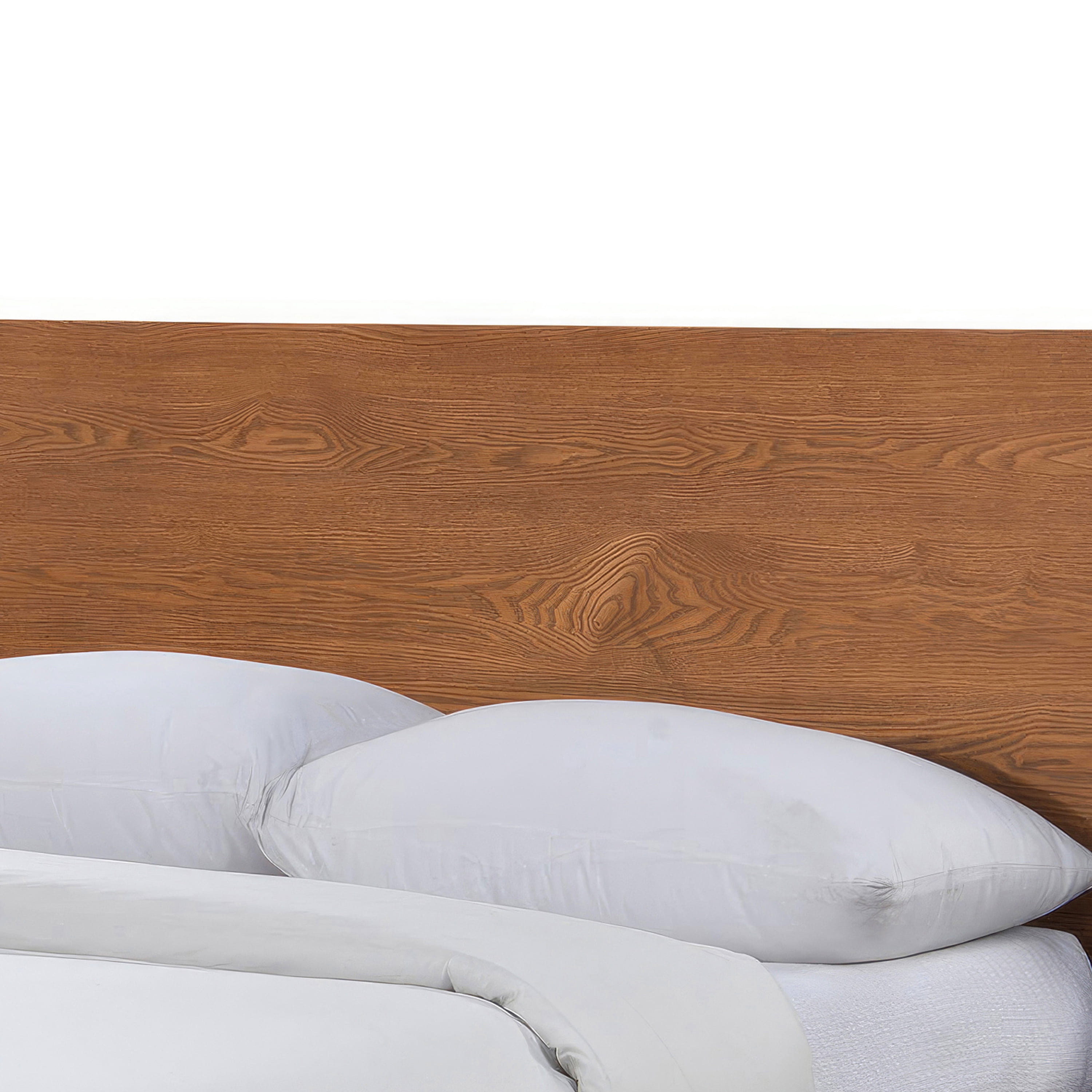 Furniture of America Erik Adult Queen Round Edge Solid Wood Mattress Ready Bed, Walnut
