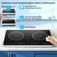thumbnail image 4 of Aobosi Double Induction Cooktop,Portable Induction Cooker with 2 Burner Independent Control,Ultrathin Body,10 Temperature,1800W-Multiple Power Levels,4 Hour Timer,Safety Lock, 4 of 8