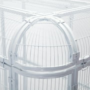 Walnest Extra Large White Bird Outdoor Iron Aviary Doves Cage,Heavy Duty Parrot cage Walk in Aviary Flight Pet Offer(86.40 x 63.60 x 81.60 Inches)