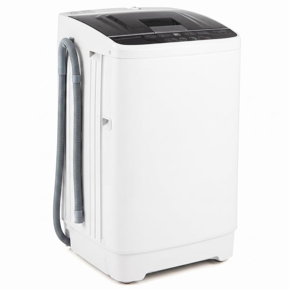 RUIE Full Automatic Washing Machine with 8 Preset Programs 6 Water Levels and Built-in Drain Pump, White