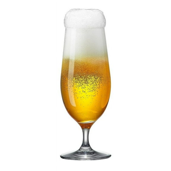 Stemmed Pilsner, 17 oz. Crystal Beer Glass, Set of 6