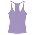 thumbnail image 4 of Endives Womens Tank Tops Ribbed Workout Tank Top With Built in Bra Tight Racerback Neck Athletic Sport Tank Top Purple, 4 of 4