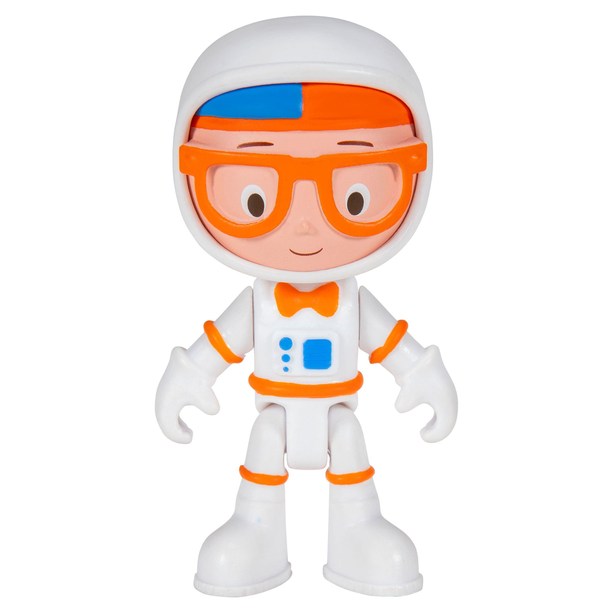 BLIPPI Rocket Ship Feature Vehicle with Blippi Figure, Free-Wheeling Toy, Plastic